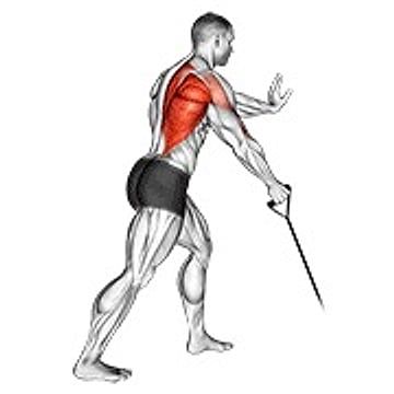 Band One Arm Standing Low Row